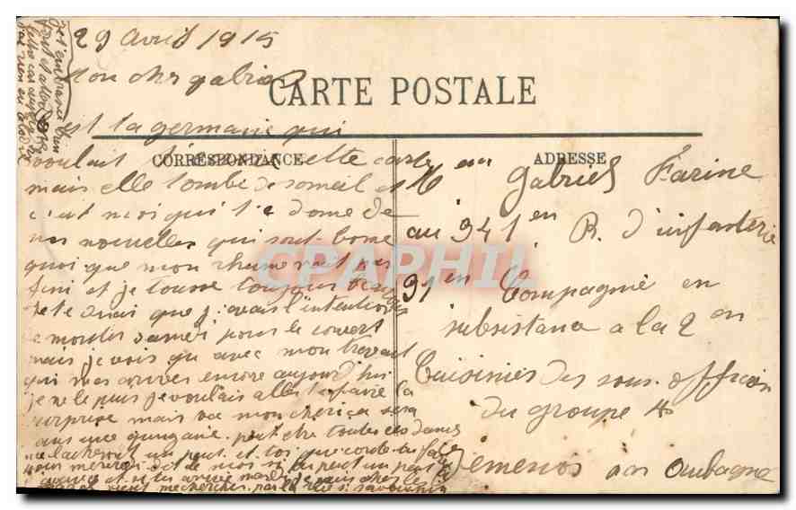 CPA Marseille Fontaine Cantini et Avenue du Prado  — Rückseite