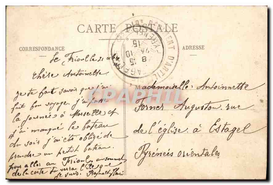 CPA Marseille Vue generale sur les Iles  — Rückseite