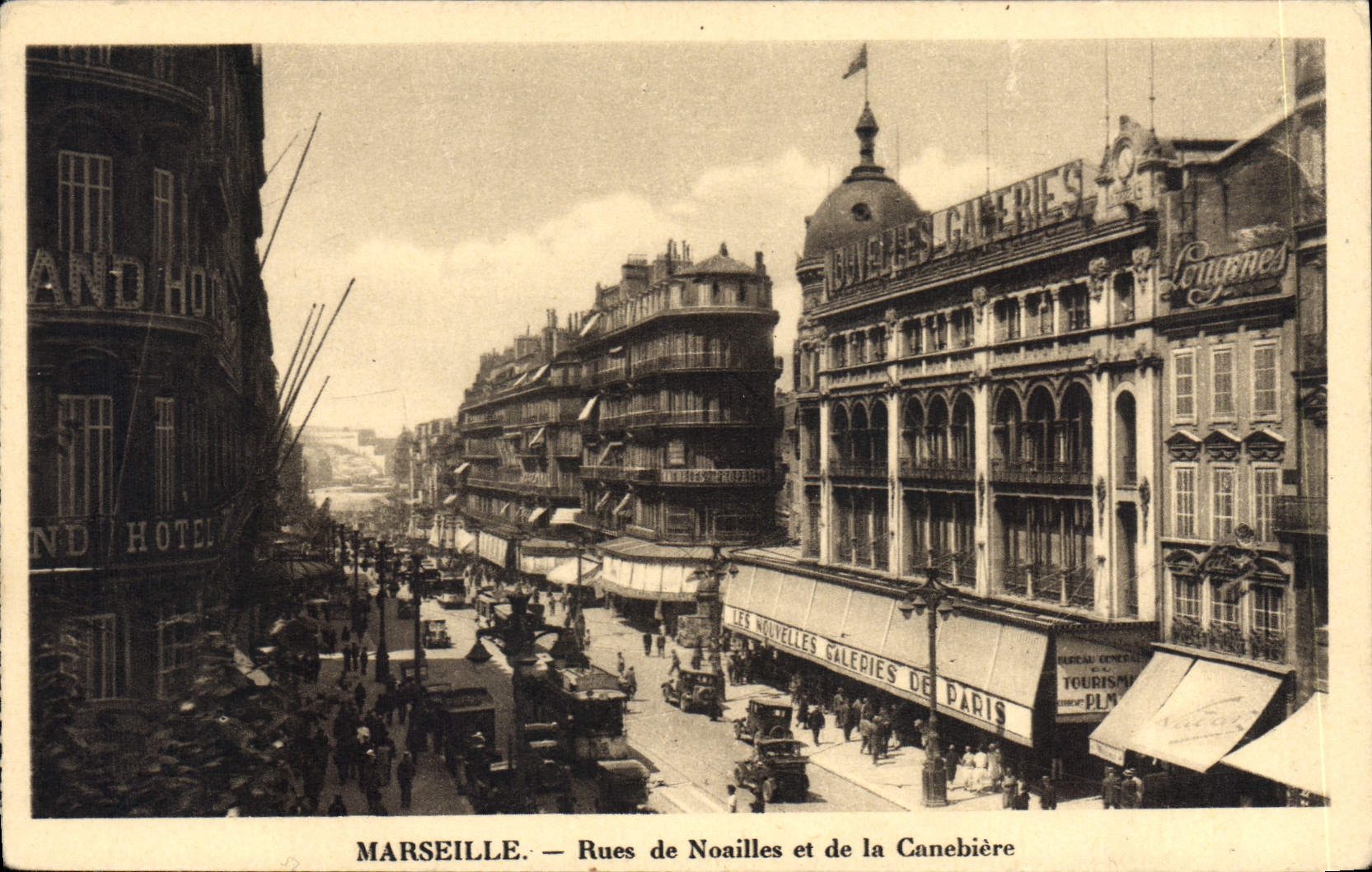 Marseille — Rues de Noailles et de la Canebière — Éditeur non identifié