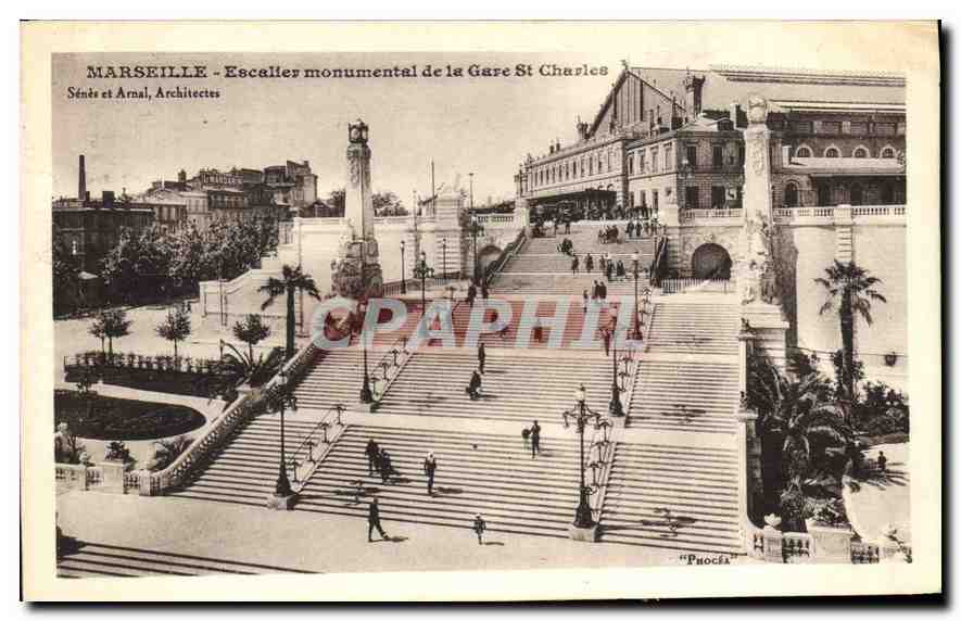 Marseille - Escalier monumental de la Gare St Charles — Sénés et Arnal, Architectes — Phocéa