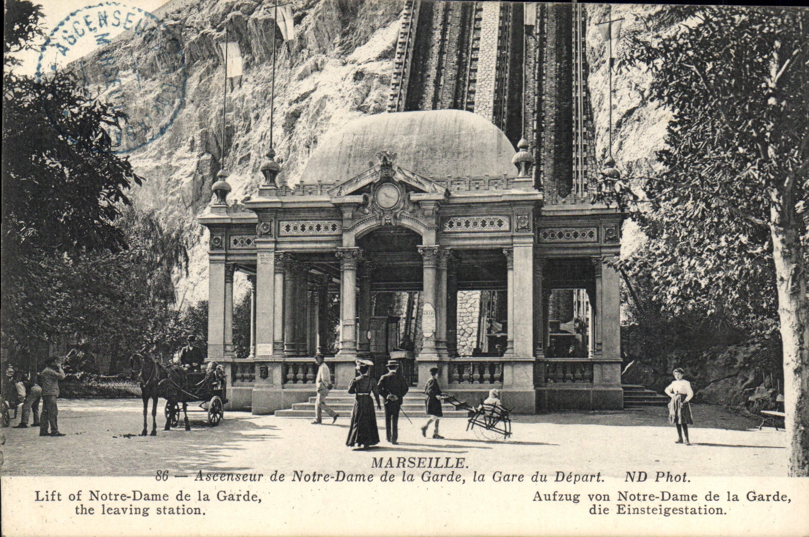 Ascenseur de Notre-Dame de la Garde — Gare du Départ — ND Phot. — Marseille