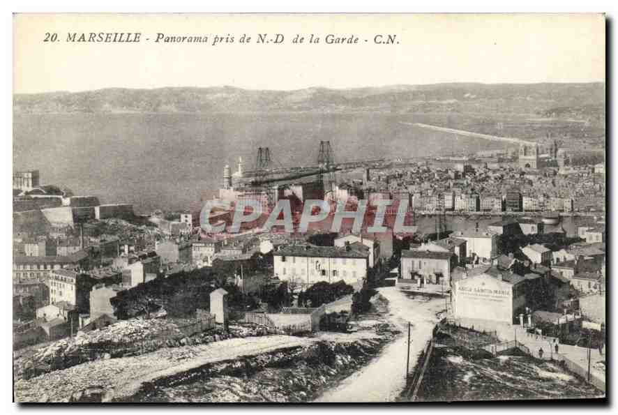 CPA Marseille Panorama pris de Notre Dame de la Garde 
