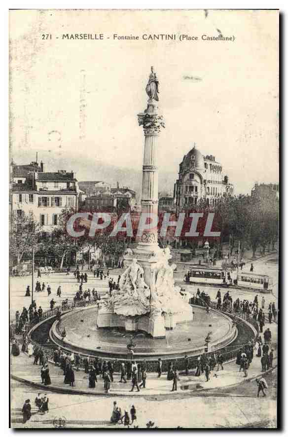 CPA Marseille Fontaine Cantini Place Castellane 