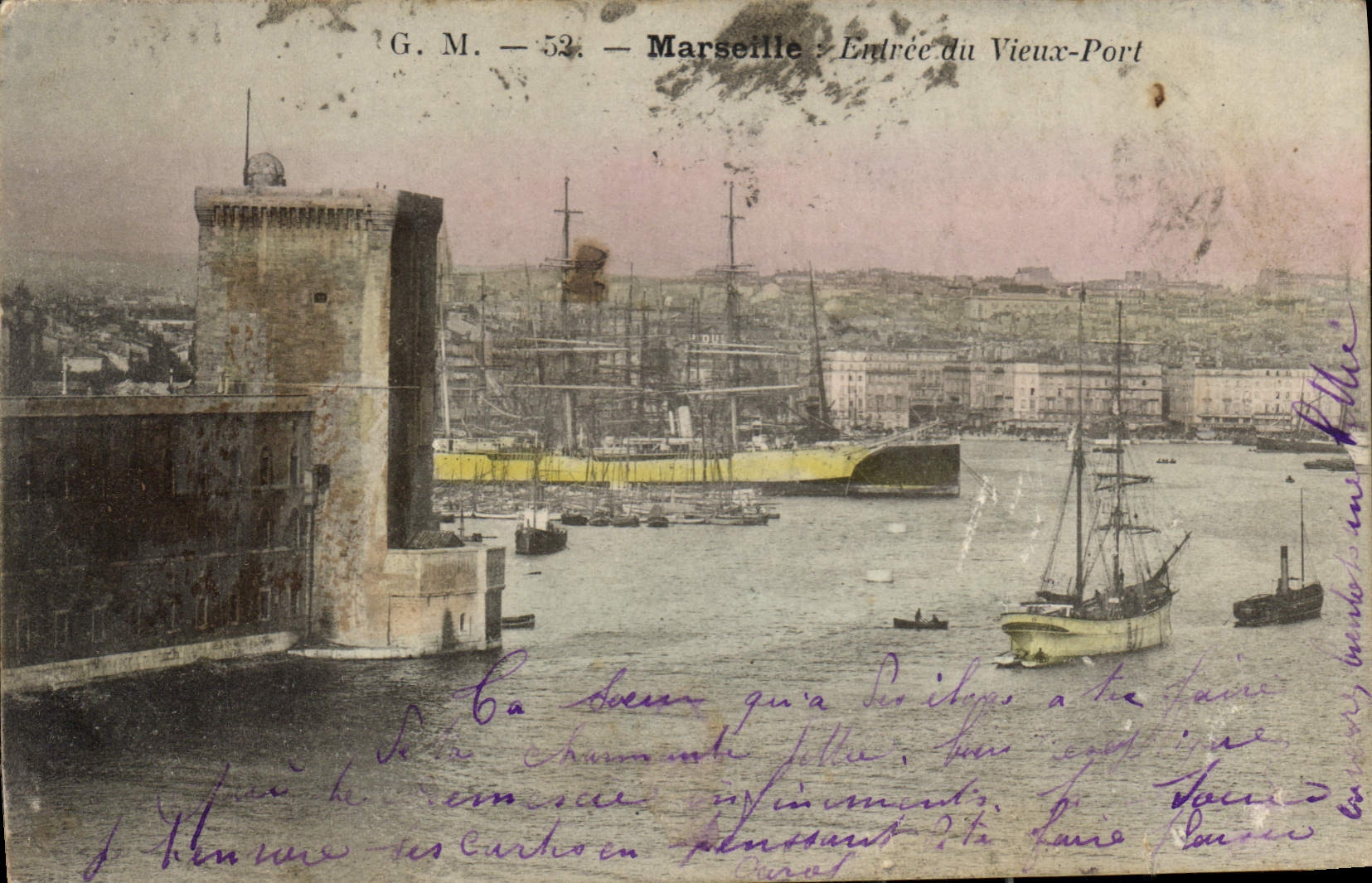Marseille : Entrée du Vieux-Port — G.M. - 52 — éditeur G.M.