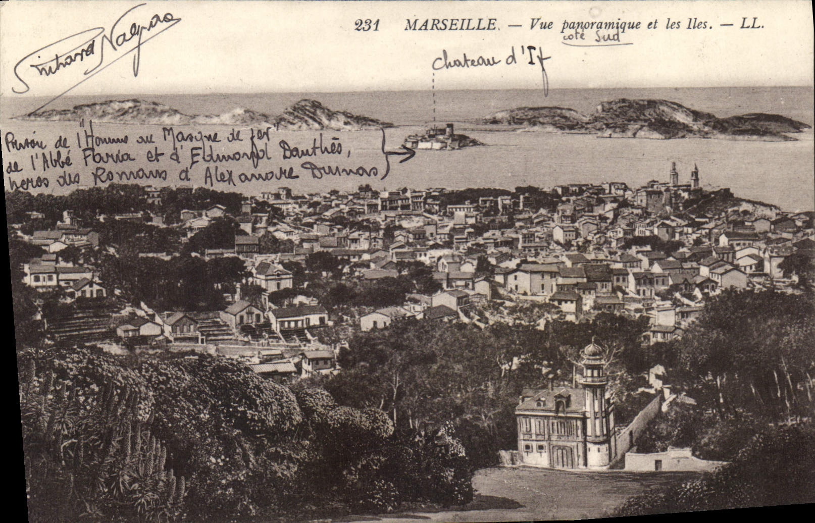 Marseille — Vue panoramique et les Îles — LL. — N° 231