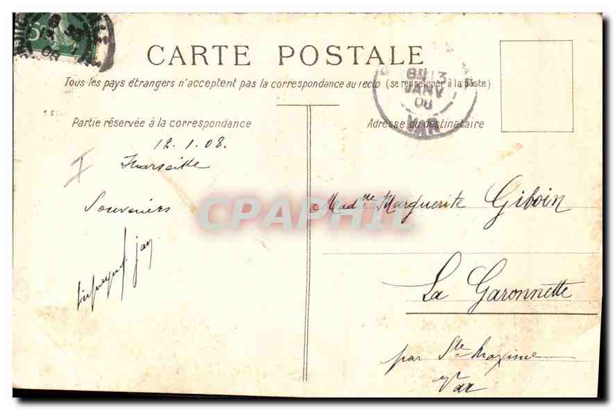 CPA Marseille Le Quai de la Joliette et la Cathedrale  — Rückseite