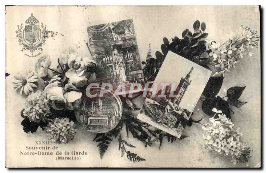 CPA Souvenir de Notre Dame de la Garde Marseille 