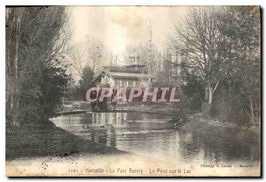 CPA Marseille Le Parc Borely Le Pont sur le Lac 