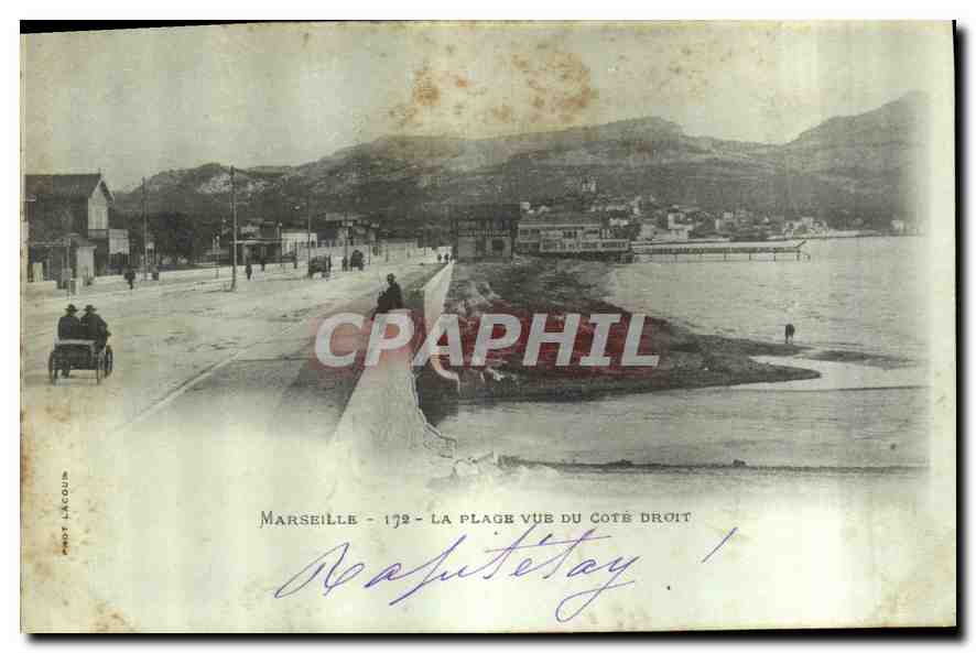 CPA Marseille La Plague vue du Cote Droit 