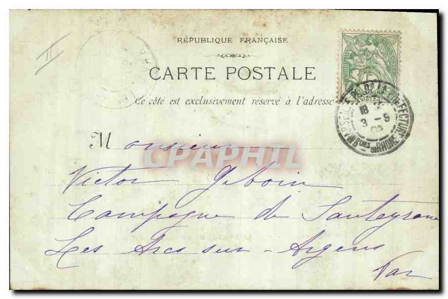 CPA Marseille La Plague vue du Cote Droit  — Verso