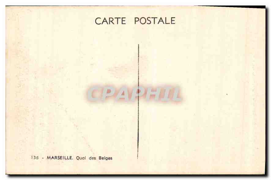 CPA Marseille Quai des Belges  — Rückseite