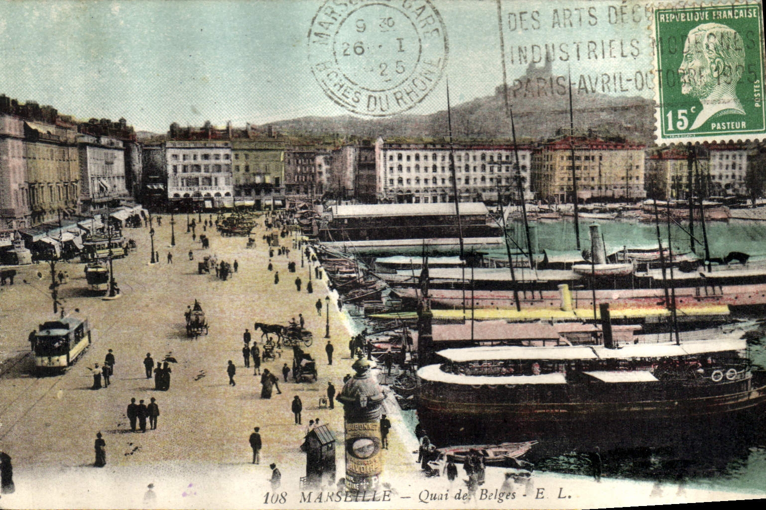 Marseille — Quai des Belges — E. L. — Éditeur E. L. n° 108