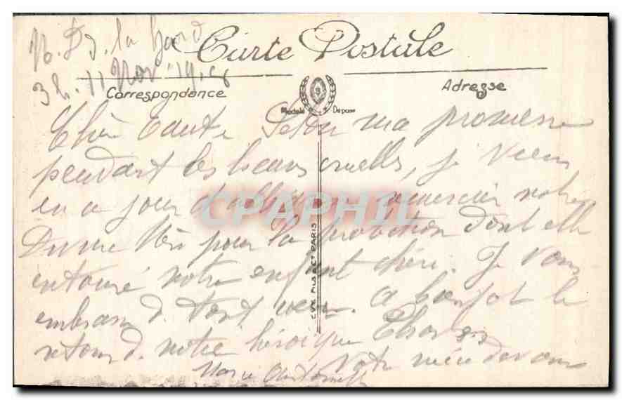 CPA Marseille Notre Dame de la Garde  — Rückseite