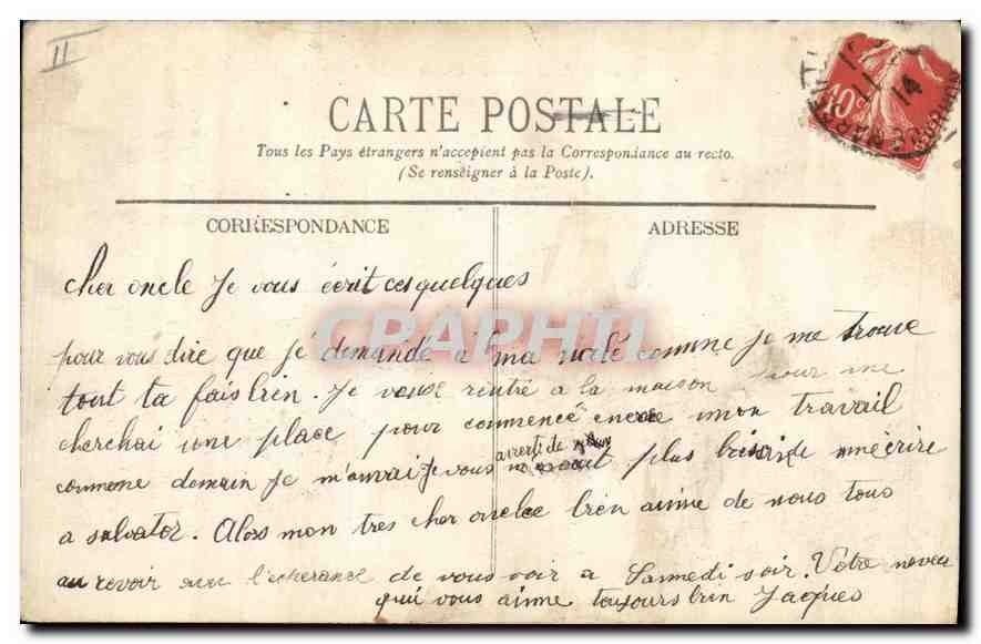 Marseille — Square de la Bourse et Monument de Pierre Puget — D.N. - 8 — Rückseite
