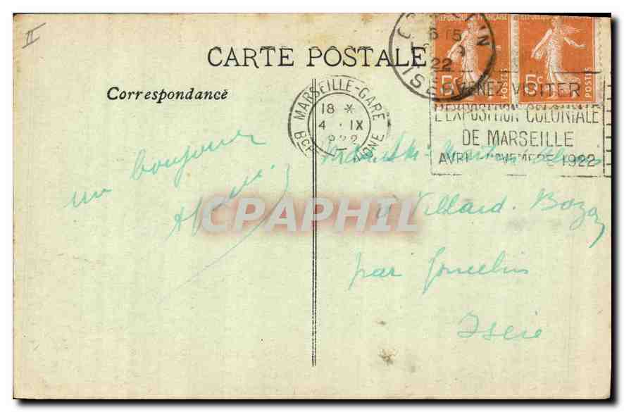 CPA Marseille Vue generale prise de Notre Dame de la Garde  — Rückseite