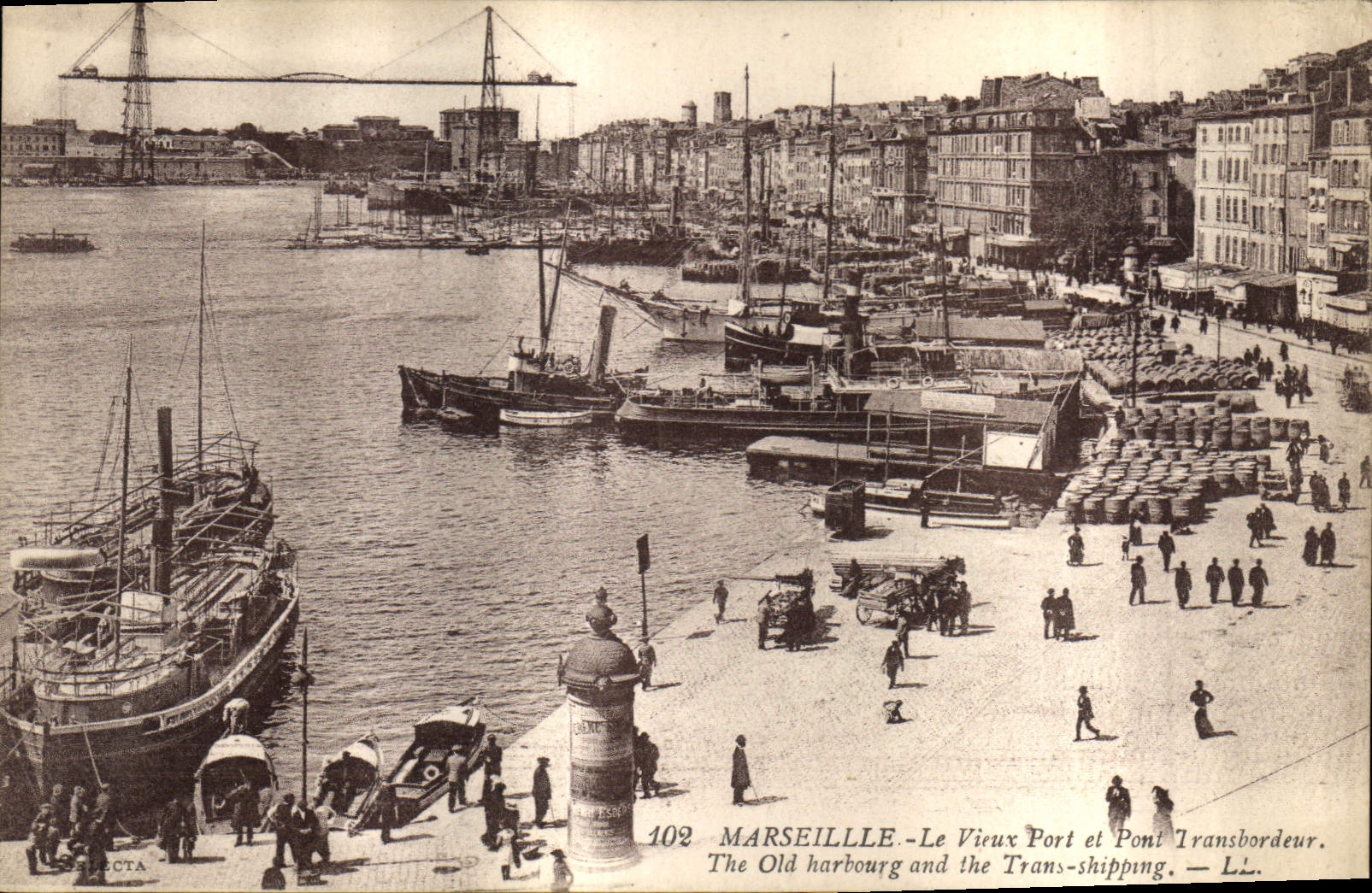 Marseille - Le Vieux Port et Pont Transbordeur — LL. — N° 102