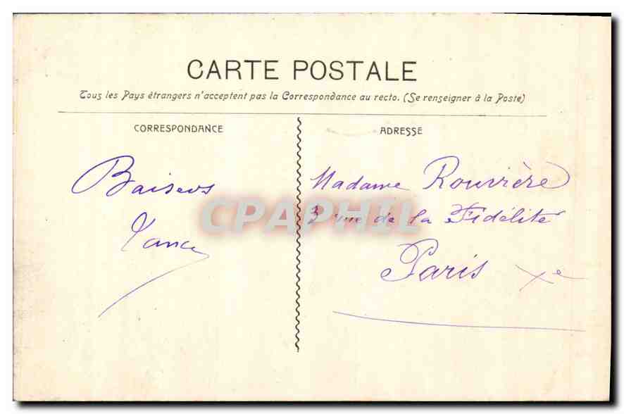 CPA Marseille Notre Dame de la Garde  — Rückseite