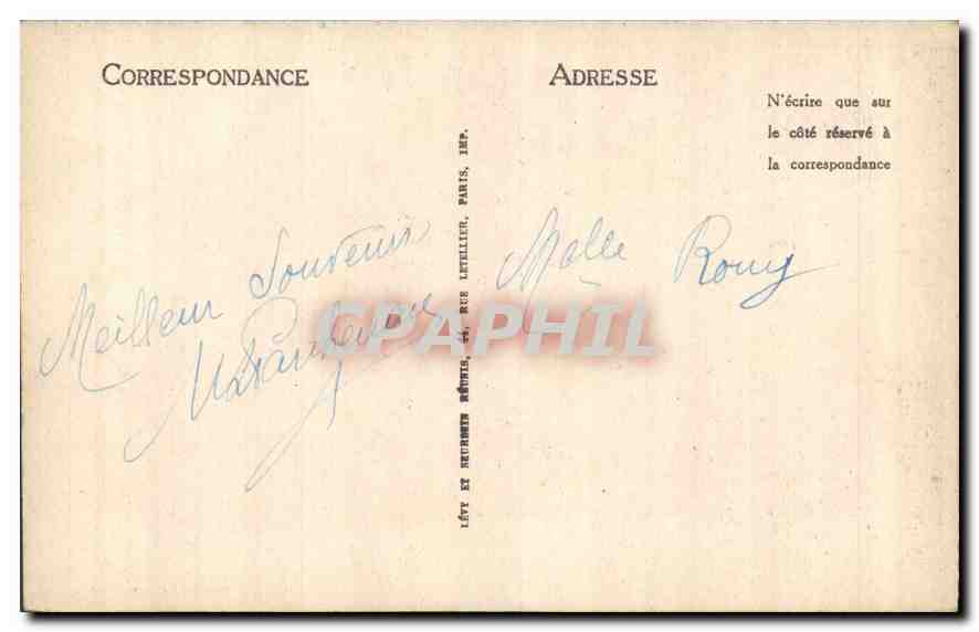CPA Marseille La Canebiere — Rückseite