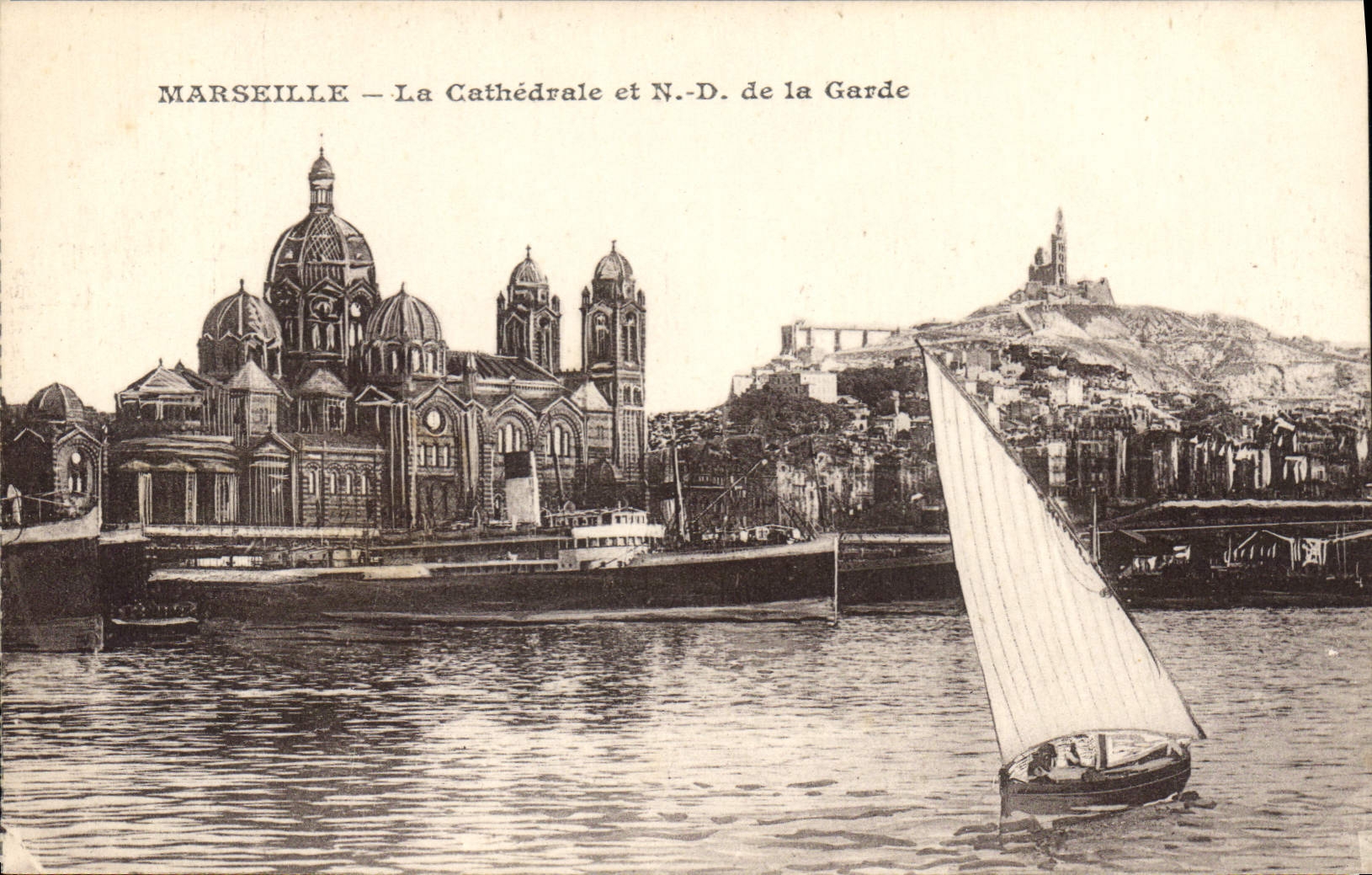 Marseille — La Cathédrale et N.-D. de la Garde