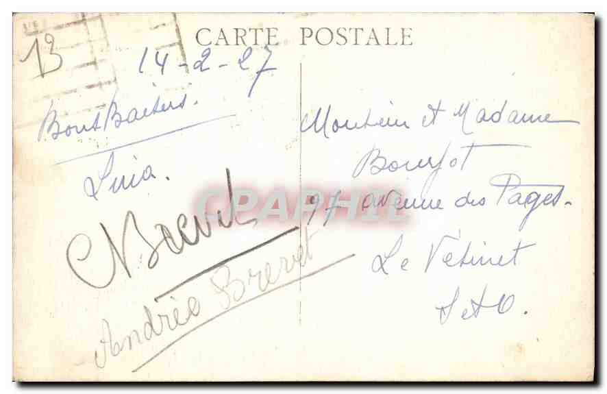 CPA Marseille Pont Transbordeur  — Rückseite