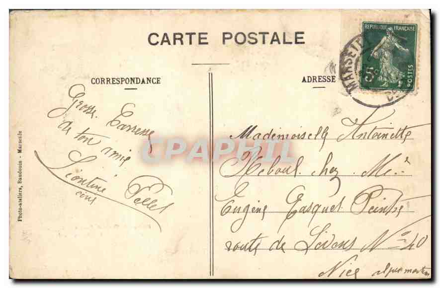 CPA Marseille Entree du Port et Pont Transbordeur  — Rückseite