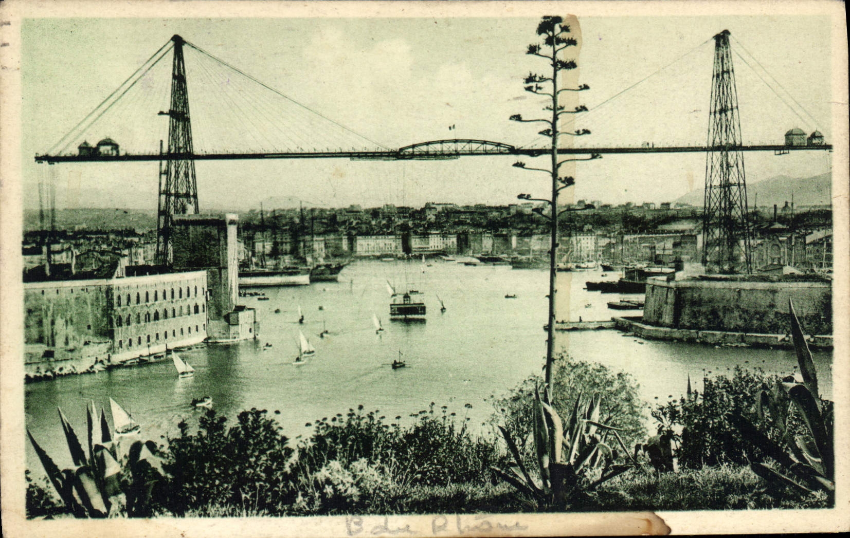 CPA Marseille Le Port et le Pont 