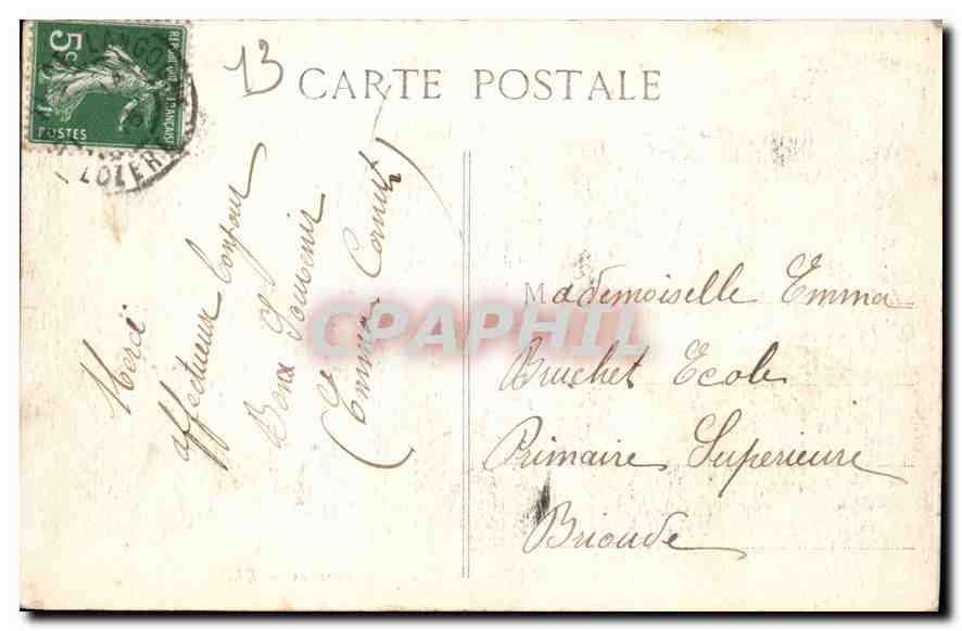 CPA Marseille Fontaine des Danaides  — Rückseite