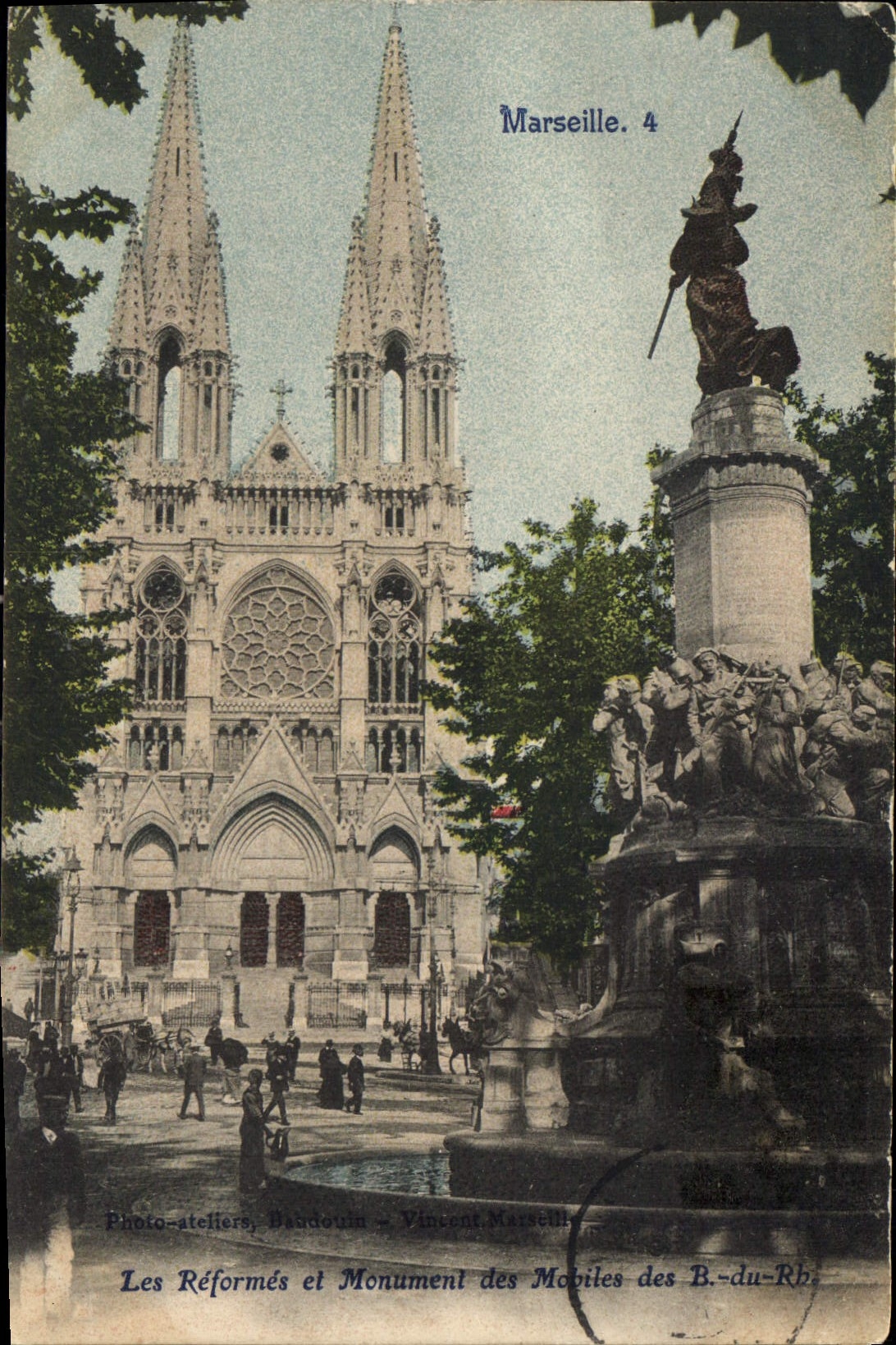 Marseille — Cathédrale et Monument des Mobiles — Photo-ateliers Dandouin, Vincent, Marseille