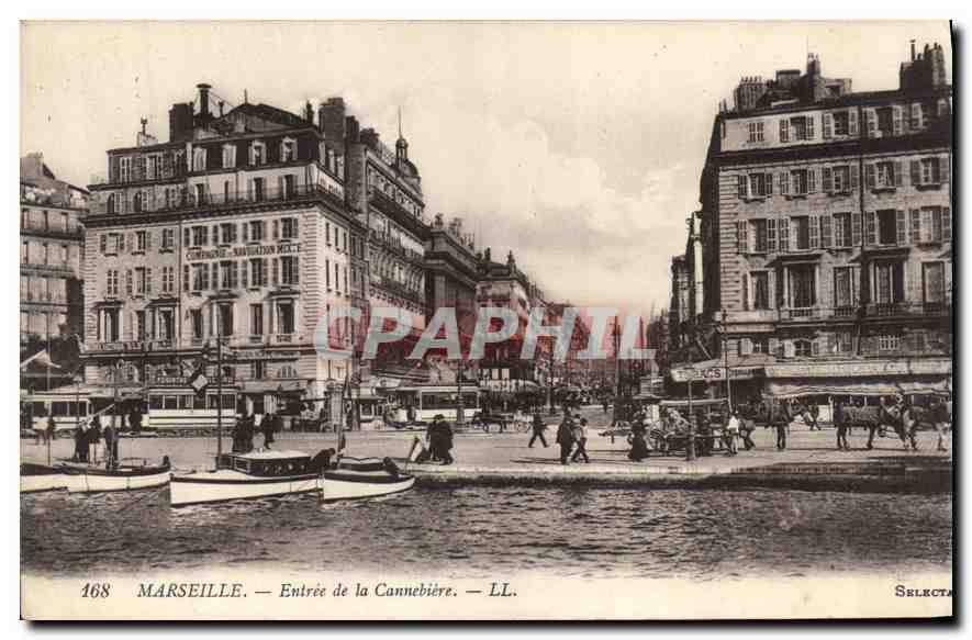 CPA Marseille Entree de la Cannebiere 