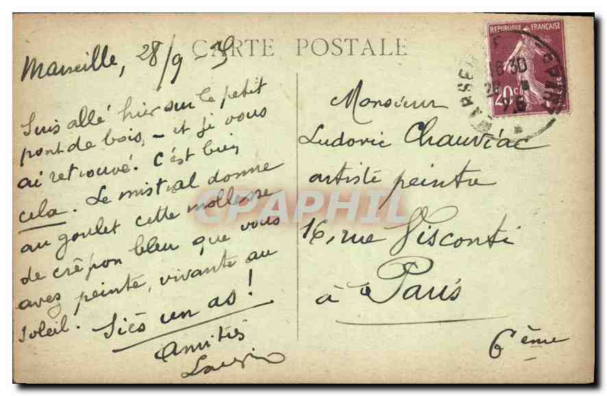 CPA Marseille Le Fort Saint Jean  — Rückseite