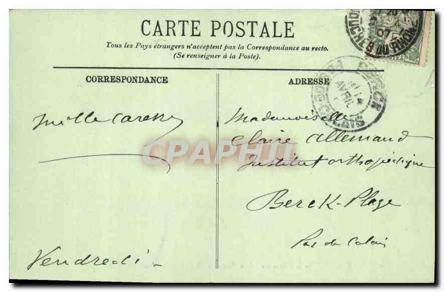 CPA Marseille L'Entree du Vieux Port et le Transbordeur  — Rückseite
