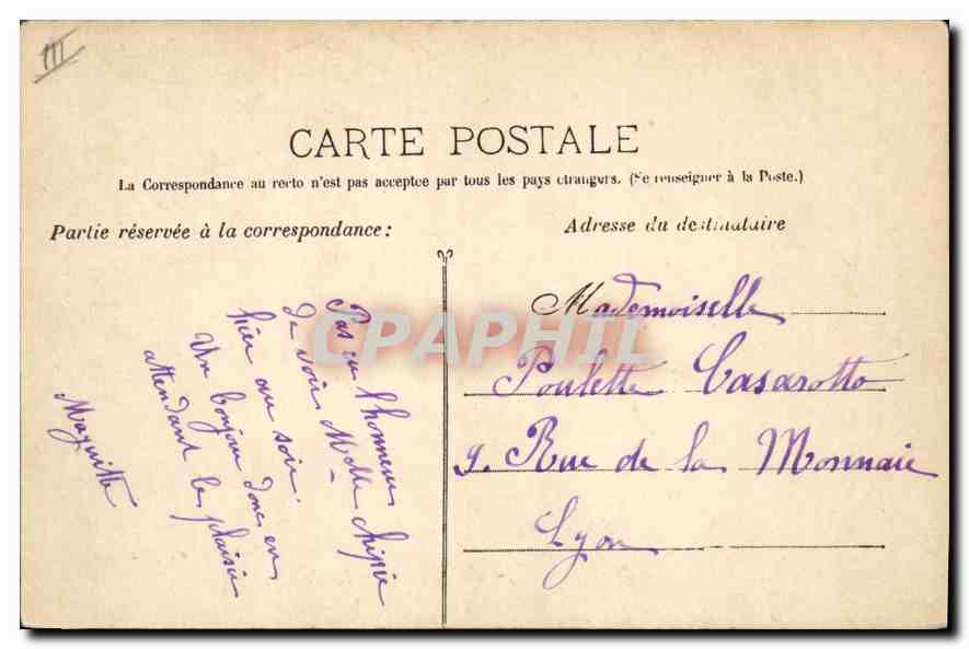 CPA Marseille Le Jardin de la Colonne  — Rückseite