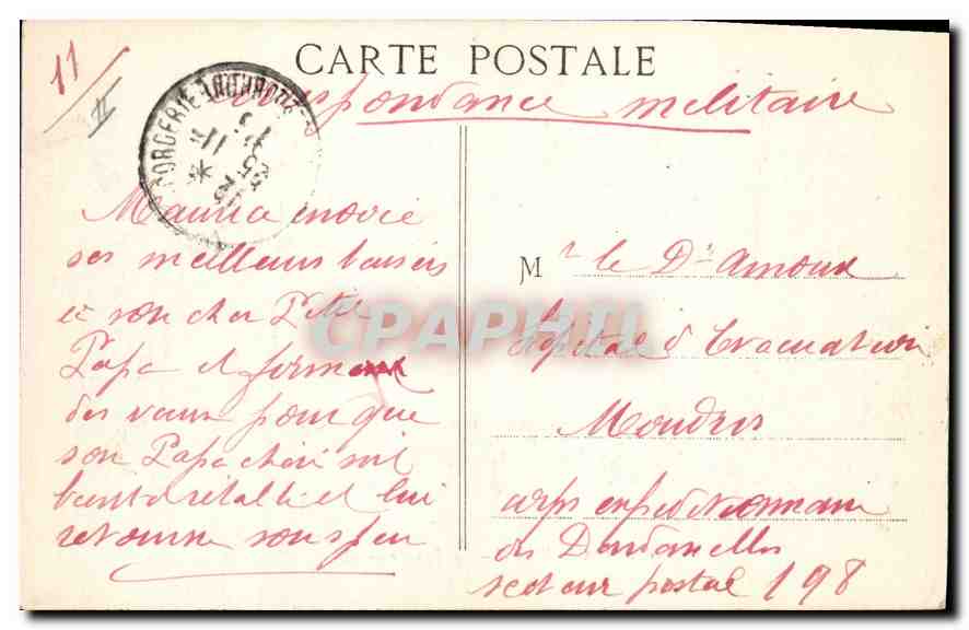CPA Marseille La Bourse  — Rückseite