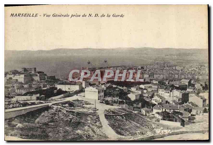 CPA Marseille Vue generale prise de Notre Dame de la Garde 
