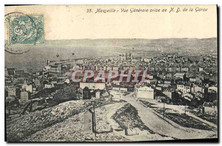 CPA Marseille Vue generale prise de Notre Dame de la Garde 