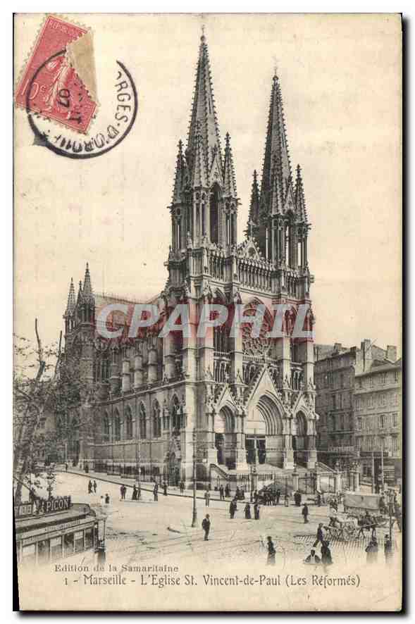 CPA Marseille L'Eglise St Vincent de Paul Les Reformes 