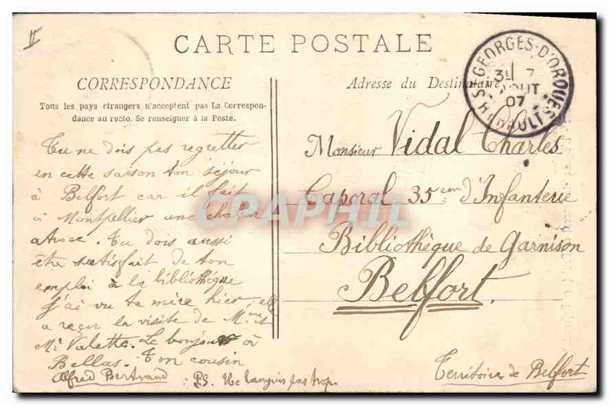 CPA Marseille L'Eglise St Vincent de Paul Les Reformes  — Rückseite