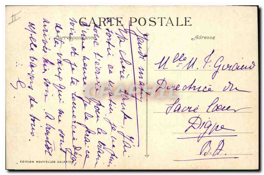 CPA Marseille La Place Castellane et Fontaine Cantini  — Verso