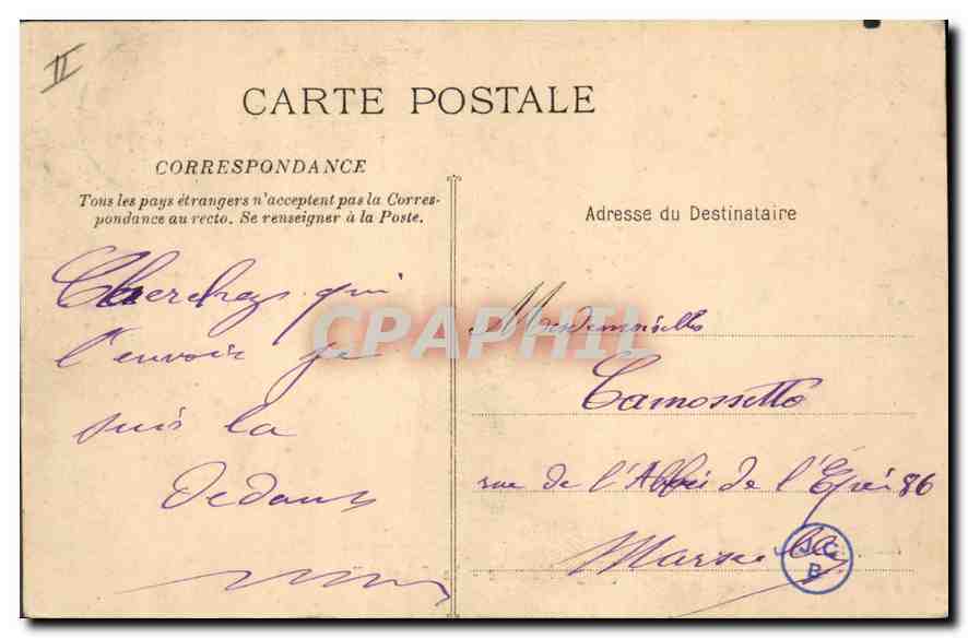 CPA Marseille La Caisse d'Epargne  — Rückseite