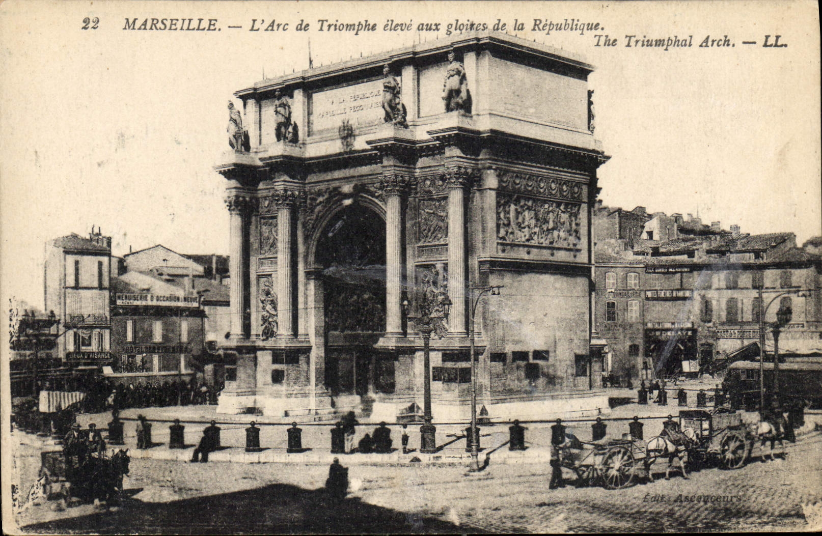Marseille — L'Arc de Triomphe élevé aux gloires de la République — Éd. Asconceours — LL.