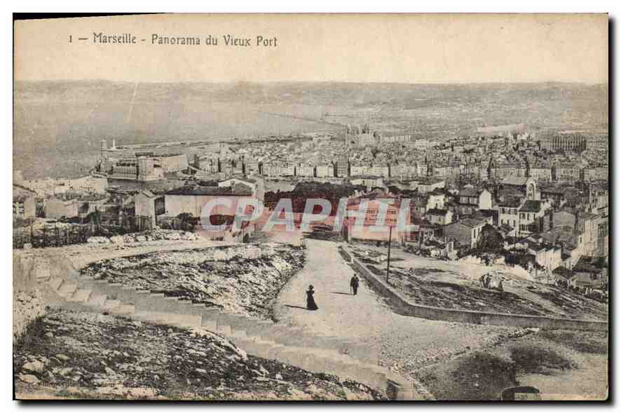 CPA Marseille Panorama du Vieux Port 