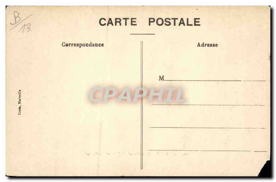 Marseille - Canal Saint-Jean et Cathédrale — Éditeur : Costa, Marseille, n° 16 — Rückseite