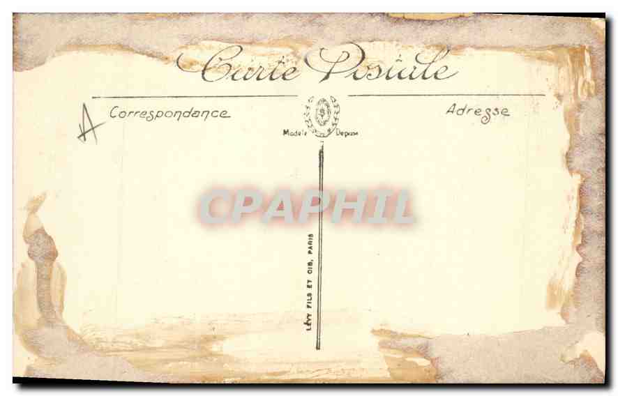 CPA Marseille Voisser dans le Pont et vue de Notre Dame de la Garde Bateau — Rückseite