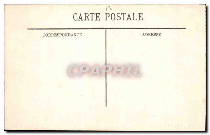 CPA Marseille La Corniche  — Verso