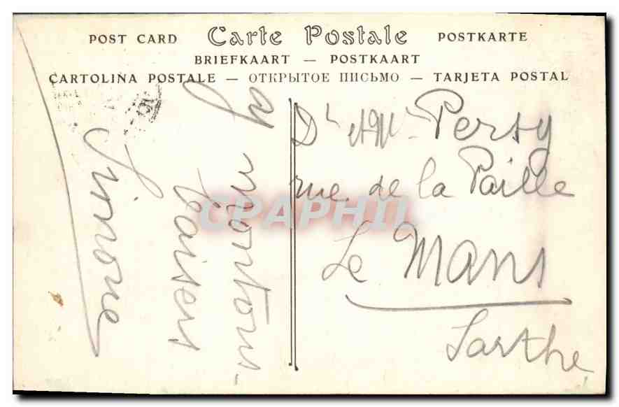 CPA Marseille Basilique de Notre Dame de la Garde  — Verso