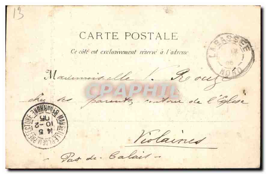 CPA Marseille Notre Dame de la Garde  — Rückseite