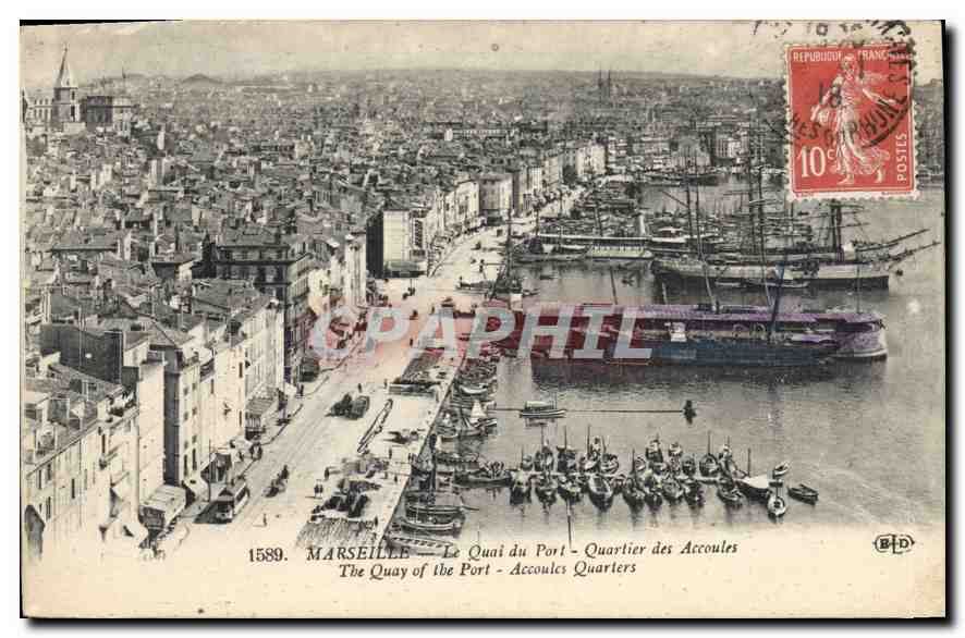 CPA Marseille Le Quai du Port Quartier des Accoules 