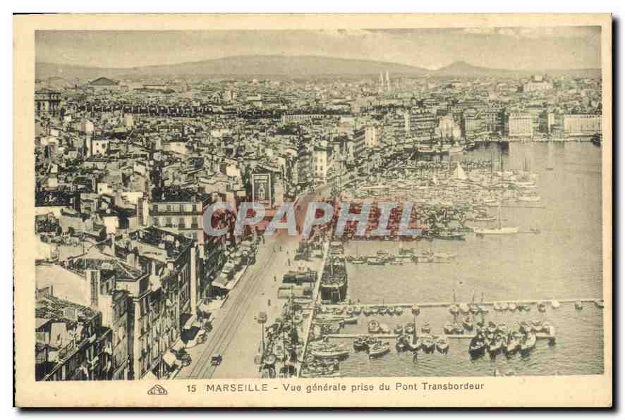 Marseille — Vue générale prise du Pont Transbordeur — éditeur : Atelier des Arts Photographiques, Strasbourg, n° 15