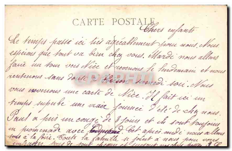 CPA Marseille Notre Dame de la Garde et les Iles  — Rückseite