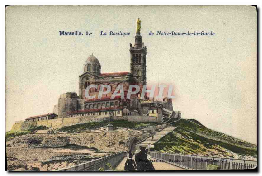 CPA Marseille La Basilique de Notre Dame de la Garde 